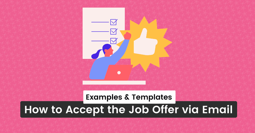 How to Accept the job offer vai email examples & templates
